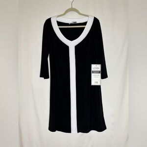 NWT The Look Black and White Midi Dress
